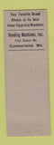 Matchbook Cover - Porter's Restaurant Cumberland MD