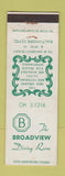Matchbook Cover - Broadview Dining Room Baltimore MD WEAR