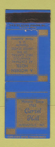 Matchbook Cover - Carvel Hall Annapolis MD hotel WEAR