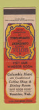 Matchbook Cover - Columbia Hotel Wenatchee WA WEAR