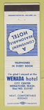 Matchbook Cover - Wenada Hotel Wenatchee WA