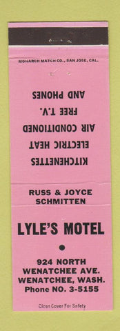 Matchbook Cover - Lyle's Motel Wenatchee WA
