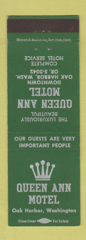 Matchbook Cover - Queen Ann Motel Oak Harbor WA