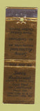 Matchbook Cover - Savoy Restaurant Hagerstown MD WEAR