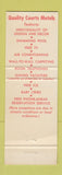 Matchbook Cover - Park University Motel College Park MD WEAR
