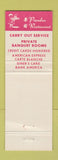 Matchbook Cover - Paradise Chinese Restaurant Rockville MD