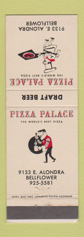 Matchbook Cover - Pizza Palace Bellflower CA WEAR