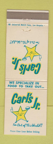 Matchbook Cover - Carl's Jr Hamburgers Anaheim CA WEAR