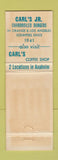 Matchbook Cover - Carl's Jr Hamburgers Anaheim CA WEAR