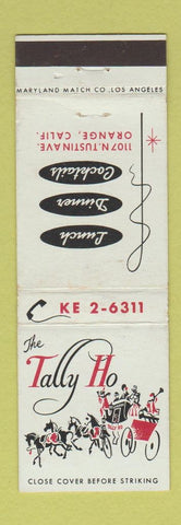 Matchbook Cover - Tally Ho Restaurant Orange CA