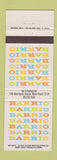 Matchbook Cover - Barrio Restaurant Bar Miami Beach FL