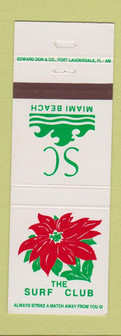 Matchbook Cover - Surf Club Miami Beach FL