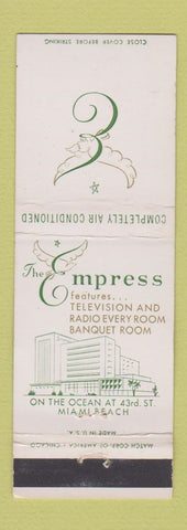 Matchbook Cover - Empress Hotel Miami Beach FL