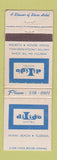 Matchbook Cover - Di Lido Hotel Miami Beach FL WORN