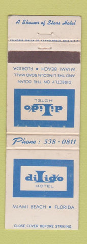 Matchbook Cover - Di Lido Hotel Miami Beach FL WORN
