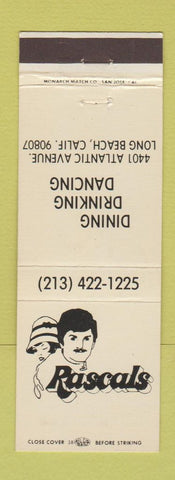 Matchbook Cover - Rascals Restaurant Long Beach CA