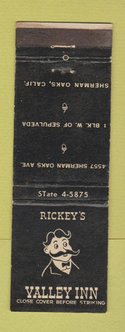 Matchbook Cover - Rickey's Valley Inn Sherman Oaks CA