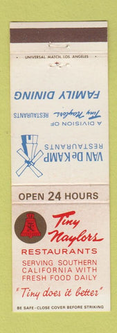 Matchbook Cover - Tiny Naylors Van De Kamp CA CHAIN WEAR