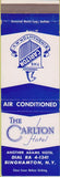 Matchbook Cover - Carlton Hotel Binghamton NY
