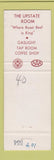 Matchbook Cover - Hotel Augustan Cobleskill NY