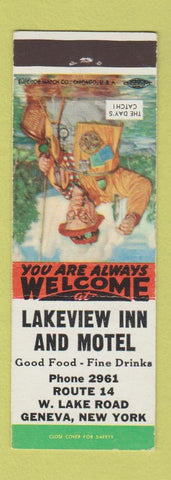 Matchbook Cover - Lakeview Inn Motel Geneva NY