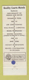 Matchbook Cover - Quality Motels Niagara Falls NY