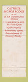 Matchbook Cover - Catskill Motor Lodge NY