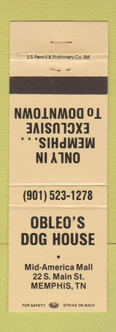 Matchbook Cover - Obleo's Dog House Memphis TN