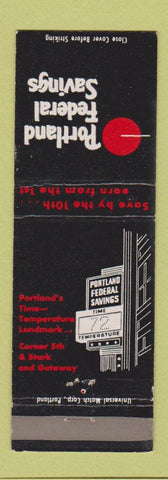 Matchbook Cover - Portland Federal Savings OR