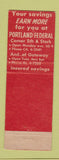Matchbook Cover - Portland Federal Savings OR