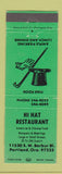 Matchbook Cover - Hi Hat Restaurant Portland OR