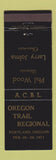 Matchbook Cover - Oregon Trail Regional Portland OR