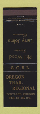 Matchbook Cover - Oregon Trail Regional Portland OR