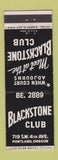 Matchbook Cover - Blackstone Club Portland OR