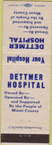 Matchbook Cover - Dettmer Hospital Miami County OH