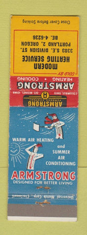 Matchbook Cover - Armstrong Heating Cooling Portland OR