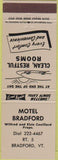 Matchbook Cover - Motel Bradford Bradford VT