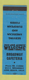 Matchbook Cover - Broadway Cafeteria Long Beach CA