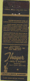 Matchbook Cover - Thayer West Point Hotel West Point NY Federal