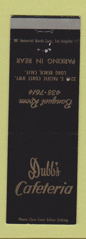 Matchbook Cover - Dubb's Cafeteria Long Beach CA WEAR