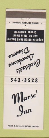 Matchbook Cover - Marse' Inn Orange CA