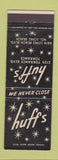 Matchbook Cover - Huffs Restaurant North Long Beach CA