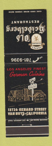 Matchbook Cover - Old Heidelberg Restaurant Van Nuys CA