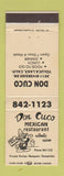 Matchbook Cover - Don Cuso Mexican Restaurant Toluca Lake CA
