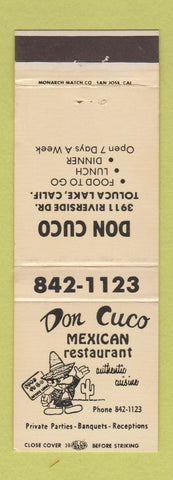 Matchbook Cover - Don Cuso Mexican Restaurant Toluca Lake CA