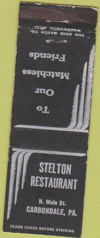 Matchbook Cover - Shelton Restaurant Carbondale PA WEAR