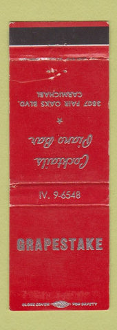 Matchbook Cover - Grapestake Bar? Carmichael CA WEAR