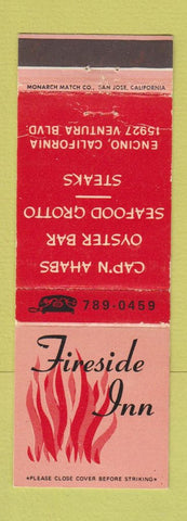 Matchbook Cover - Fireside Inn Encino CA WEAR
