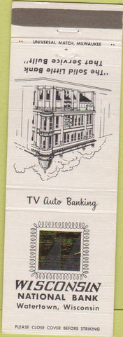 Matchbook Cover - Wisconsin National Bank Watertown WI