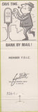 Matchbook Cover - Wisconsin National Bank Watertown WI